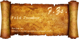 Feld Zsombor névjegykártya