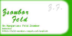 zsombor feld business card